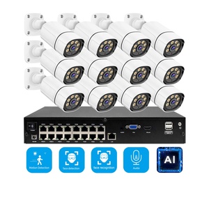 AI IP <strong>Camera</strong> 12 Channel 12CH POE NVR Kit 5MP CCTV Security <strong>Camera</strong> <strong>System</strong> <strong>Face</strong> Facial <strong>Recognition</strong> with White Black List Blacklist - Product Image 1