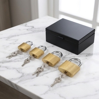Cadenas en laiton haute sécurité antivol avec clé, plusieurs tailles, type fin, finement poli, en fer, anti-corrosion