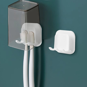 Wall-mounted <b>toothbrush</b> <b>holder</b>, bathroom mouthwash cup drainer, toilet no-drill electric <b>toothbrush</b> and water cup storage rack - Product Image 4