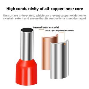 HSC8ชุดคีมหนีบขั้วปลายสายไฟกดเย็น1200ชิ้น6-4ชิ้น - Product Image 3