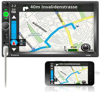 7010 Universal 2 Din, Radio Estéreo para Auto con Pantalla HD de 7 Pulgadas, Bluetooth, FM/USB/AUX, RCA, SD, Compatible con Mirror Link, Reproductor de Video MP5