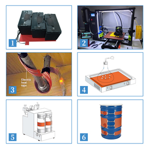 लाइयुआन 24v 200w 200*200 मिमी 3 मीटर चिपकने वाला लचीला सिलिकॉन रबर हीटर पैड हीटर ntc 100k के साथ - Product Image 5