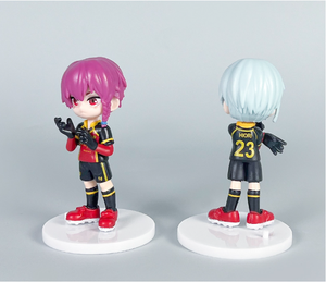 Usine 6 pc/ensemble 9.5cm Isagi Yoichi Bachira Meguru Anime figurine en plastique jouet mignon bleu <span class=keywords><strong>Prison</strong></span> figurine voiture ornement - Product Image 5