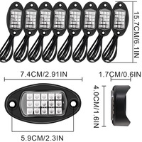 15 luces Led de roca blanca pura para coche Underglow 8pods luz APP Control remoto Mini luces de chasis Rgb para coche camión Atv