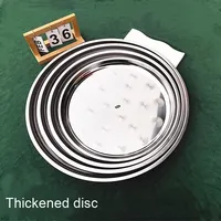 La plaque en acier inoxydable épaissie Yolecen utilise un plateau de vaisselle de cantine Gong polyvalent de conception moderne pour le service de plats froids pour la maison