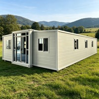 Bâtiment modulaire préfabriqué en conteneur de 40 pieds avec système d'énergie solaire, design moderne, bureau, atelier, logement