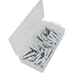 Kit de Anclajes de Cuña de Acero Directo de Fábrica, Tacos Autoperforantes para Paneles de Yeso con Tornillo y Tornillos para Placas de Yeso PE para Anclaje en Paredes Huecas - Product Image 2