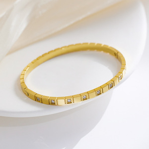 Multiple Styles 18K PVD Gold Plated Stainless Steel <b>Bangles</b> Bracelet <b>for</b> Women | Waterproof, Hypoallergenic & Non-Fading - Product Image 5