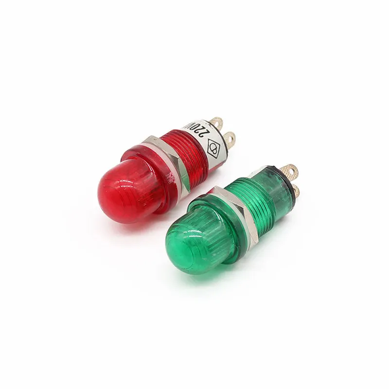 Rundkopf-Signal anzeige PL15-2 rot grün gelb 12V/ 24V/220V PL 2 Pin Anzeige lampe 15mm