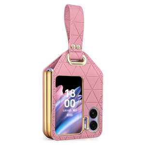 Funda de Teléfono VIETAO de Lujo en Cuero PU Electrochapado y PC para OPPO <span class=keywords><strong>Find</strong></span> <span class=keywords><strong>N2</strong></span> <span class=keywords><strong>Flip</strong></span> con Características Antigolpes y Soporte para Teléfono - Product Image 1