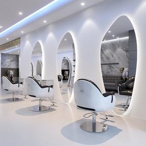 Espejo LED de Pared con Diseño de Onda Irregular Grande y Personalizable, con Luz Tricolor, para Barbería y Salón de Belleza, Suministro de Fábrica - Product Image 5