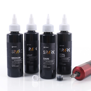 Spark Factory Custom 4OZ 120ML Lavado blanco Pintura increíble Pigmento Cuerpo <span class=keywords><strong>Piel</strong></span> Triple <span class=keywords><strong>Tinta</strong></span> <span class=keywords><strong>negra</strong></span> Tatuajes de mariposa - Product Image 1