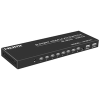HK801A Fjgear Nouvelle invention Commutateur KVM USB2.0 8 entrées 1 sortie 3840X2160P*60Hz Commutateur KVM USB HDMI 8 ports