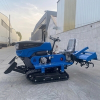 Motoculteur rotatif sur chenilles, diesel, 25/35 CV, mini-tracteur agricole sur chenilles avec certification Euro 5
