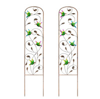 Haute qualité nouveauté grands treillis de jardin forgé clôture treillis portes jardin 2 Pack Offre Spéciale plante grimpante Support