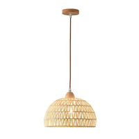 Décoration d'intérieur moderne, ensemble d'abat-jour en osier, lampes suspendues en bambou et rotin avec installation au plafond, lustre pour hôtel, salon