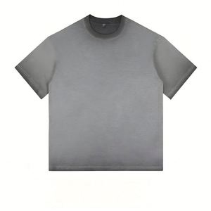 230GSM Custom Logo Cotton Batik Washed Drop Shoulder Crew Neck Retro Loose Fit Street Style <b>T</b>-<b>Shirt</b> - Product Image 4