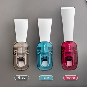 เครื่องจ่ายยาสีฟันอัตโนมัติ อุปกรณ์ในห้องน้ำ ติดผนัง เครื่องบีบยาสีฟันแบบไม่ต้องใช้มือ ที่วางแปรงสีฟัน - Product Image 4