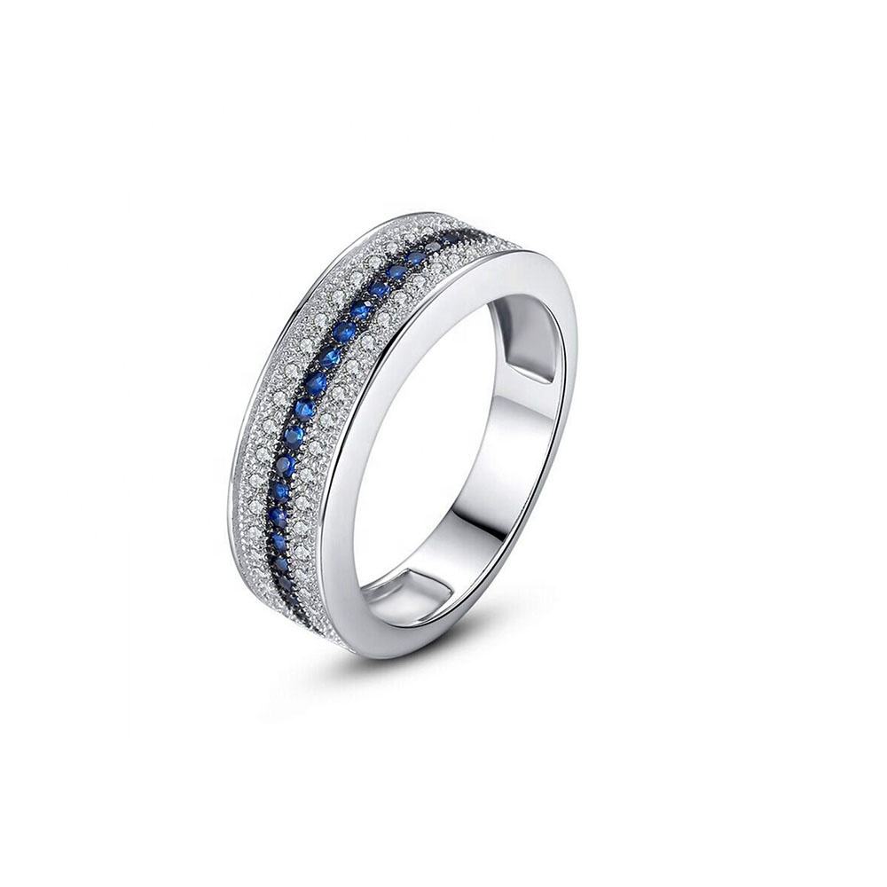 Luxury Full AAA Zircon Ring Pure Rhodium 925 Sterling Silver