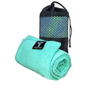 Wholesale Private Label Non slip Quick Dry Microfiber Fabric Yoga Mat Towel for Yoga Gym