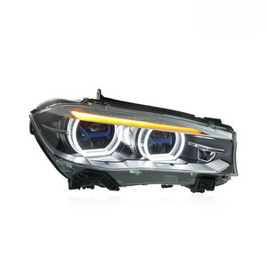 Conjunto de Faros Delanteros para BMW X5 F15 2014-2018, LED con Línea Azul, Lente Láser, Luces de Circulación Diurna, Señales de Giro - Product Image 3