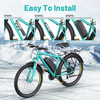 Batterie de vélo électrique 48V 20.8Ah au lithium 21700 52VT avec BMS 50A et chargeur 3A pour vélos électriques 1000W 1500W, en stock aux États-Unis