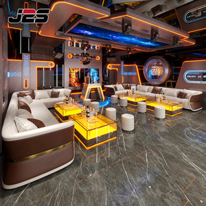Ensemble de canapés modernes lumineux à LED pour discothèque et salon avec couleurs personnalisables et cadre en acier inoxydable pour les bars et les espaces KTV - Product Image 3