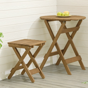 <b>Foldable</b> solid wood <b>tables</b> and <b>chairs</b>, small <b>foldable</b> round <b>tables</b>, portable <b>dining</b> <b>tables</b> for night markets and street stalls, - Product Image 4
