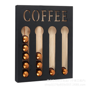 Support de rangement pour dosettes de café, noir, en bois, 4 niveaux, organiseur de bureau pour capsules de café - Product Image 2