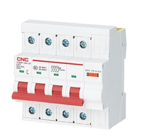CNC MCB Pemutus Sirkuit Eksternal untuk Meter Energi YCB9ZF-125/4P C125 PA66 Pemasangan Rel Tembaga Kecil dengan Fitur Reclosing