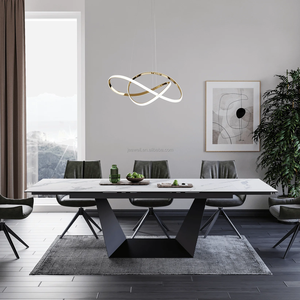 JEAWELL Design de vente chaude pour table à manger pliable fabriquée par une plaque métallique en pierre frittée en céramique - Product Image 2