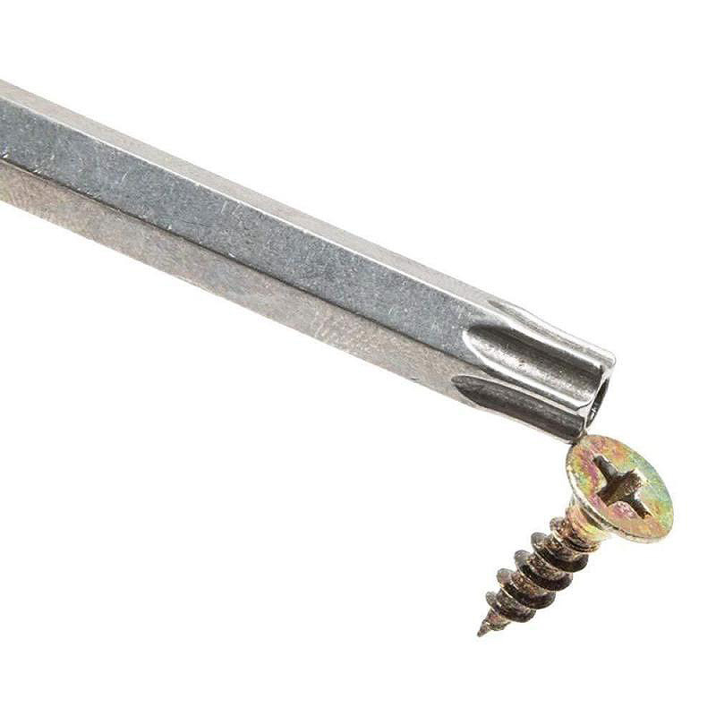 TORX Screwdriver Drill Bit 1/4 Inch Hex Shank S2 Steel Hexagonal Shank Hollow with Hole 25mm-150mm Bit Combination with Magnetic