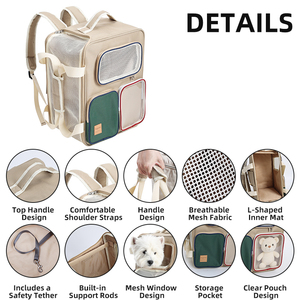 Mochila 3 en 1 para Mascotas Oxford con Ruedas para Perros - Product Image 2