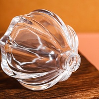 Flacon de parfum en verre en forme de citrouille de 50 ml, vaporisateur en aluminium, réutilisable, conteneur vide pour emballage cosmétique