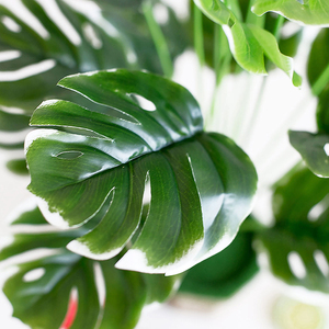 <span class=keywords><strong>Piante</strong></span> Artificiali Foglie di Palma Verde Monstera per Decorazione Casa, Giardino, <span class=keywords><strong>Soggiorno</strong></span>, Camera <span class=keywords><strong>da</strong></span> Letto, Balcone, Pianta Tropicale Finta in Plastica - Product Image 4