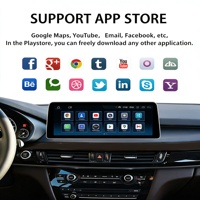Système de navigation GPS HD Android 10,25 pouces avec fonction mains libres et stockage intégré de 8 Go pour BMW X5 F15/X6 F16, montage sur tableau de bord
