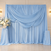 Rideaux de fond de scène en tissu de soie laiteuse pour mariage, événements et décoration de scène - Vente en gros
