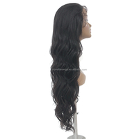 Nouveautés Perruques Transparantes Sans Colle 100% Cheveux Humains 30 Pouces Ondulés Naturels Eau Bouclés Body Wave Femmes Noires