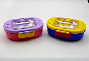 Nouvelle boîte à lunch portable en forme de coquille de conque 2026 avec 2 compartiments, en plastique, avec fourchette, cuillère et couvercle en plastique - Product Image 4