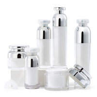 Bouteille de pompe sans air de forme ronde en plastique acrylique Offre Spéciale pour les soins de la peau bouteille d'emballage cosmétique haut de gamme de 30ml/50ml/100ml