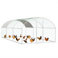 Enclos à poules manuel d'extérieur, poulailler en treillis hexagonal en acier galvanisé pour ferme domestique
