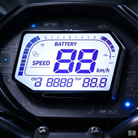 Module LCD gris STN personnalisable à transmittance positive, affichage MONO, biseauté polygonal pour écran de scooter électrique