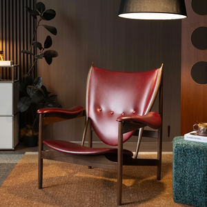 Noordse <span class=keywords><strong>Mid</strong></span>-<span class=keywords><strong>Century</strong></span> Loungestoel Massief Houten Fauteuil Vintage Lederen <span class=keywords><strong>Wingback</strong></span> Accentstoel - Product Image 6