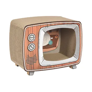 PAKEWAY televizyon tasarım çok fonksiyonlu kedi evi kedi tırmalama panosu ile kedi Scratcher House