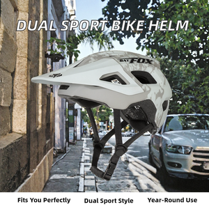 Casque de vélo BATFOX pour adultes unisexe, PC+EPS, réglable, respirant, résistant aux chocs, protection de la tête pour le cyclisme avec visière - Product Image 2