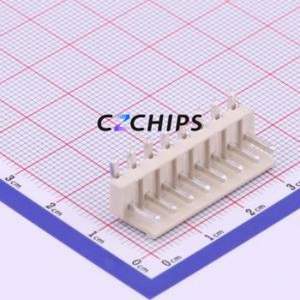 X9396WR-08-46SN Wire-to-Board Pin Header Bent Lead Through Hole,P=3.96mm Connector 1x8P 3.96mm Right Angle Insert VH - Product Image 1