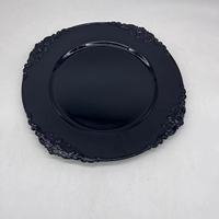 Sunup Vente flash Assiette ronde irrégulière réutilisable en plastique PP écologique de 13 pouces pour mariage et fête