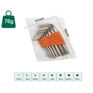 Juego de Llaves hexagonales de acero con acabado cromado de grado industrial, <span class=keywords><strong>llave</strong></span> métrica CRV, trinquete personalizable para reparación DIY y OEM - Product Image 4