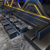 Bar o Salón Personalizado para Discotecas, Sillas para Cabinas de Discoteca, Sofá de Madera Maciza para Discoteca, Muebles de Salón BT727