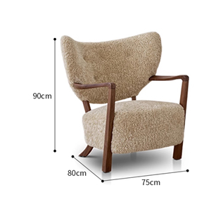 <span class=keywords><strong>Chaise</strong></span> <span class=keywords><strong>longue</strong></span> moderne confortable en <span class=keywords><strong>peluche</strong></span> avec des accents en bois élégants - Product Image 6
